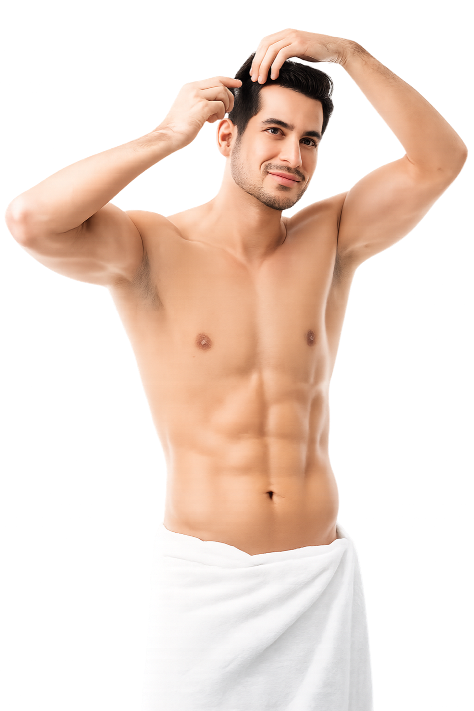 Fit man after training